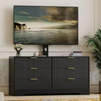 Mobile porta TV, Centro di intrattenimento in legno con 6 cassetti, Consolle multimediale moderna