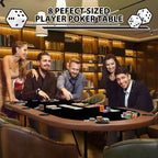Tavolo da poker ovale per 10 persone - Gambe pieghevoli in metallo - 9 portabicchieri in acciaio inossidabile - Bordo imbottito impermeabile