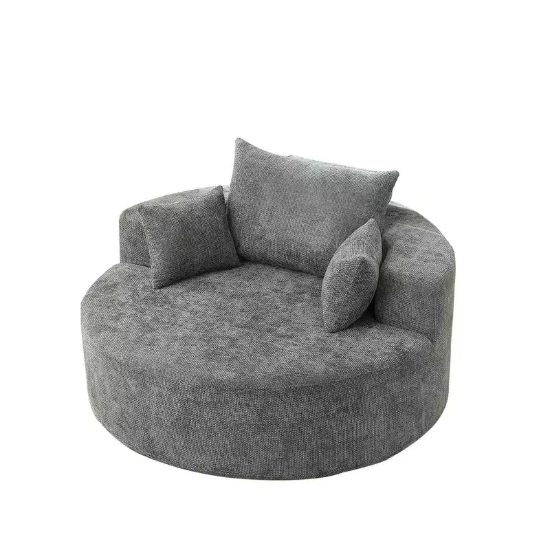 Poltrona letto moderna in peluche, nessuna necessità di montaggio, divano singolo accogliente per soggiorno e camera da letto