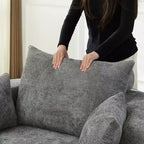 Poltrona letto moderna in peluche, nessuna necessità di montaggio, divano singolo accogliente per soggiorno e camera da letto