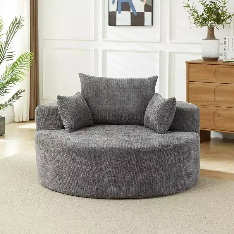Poltrona letto moderna in peluche, nessuna necessità di montaggio, divano singolo accogliente per soggiorno e camera da letto