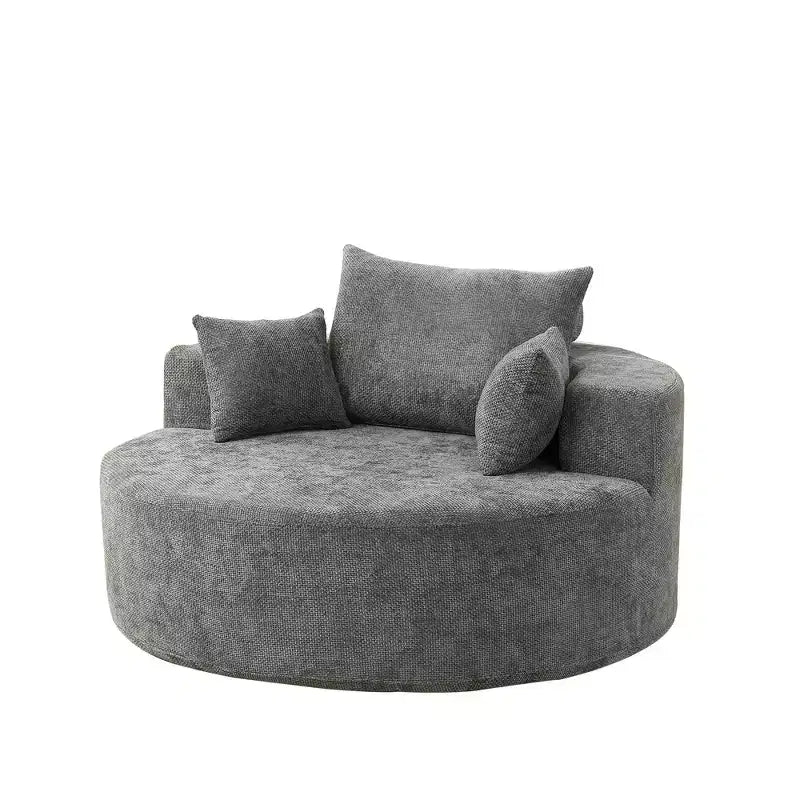 Poltrona letto moderna in peluche, nessuna necessità di montaggio, divano singolo accogliente per soggiorno e camera da letto