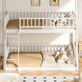 FAMYYT Queen Size Wood Bed?With Guardrail, ladder, Easy Assembly