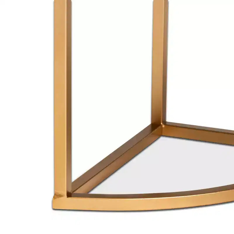 Consolle 1 cassetto imbottita in velluto verde/oro - Piano effetto marmo, struttura in MDF
