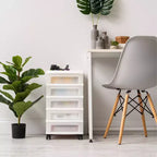 Carrello portaoggetti a 5 cassetti con ripiano organizer