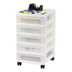 Carrello portaoggetti a 5 cassetti con ripiano organizer