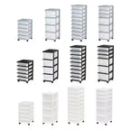 Carrello portaoggetti a 5 cassetti con ripiano organizer