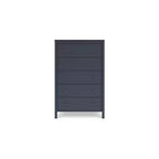 Cassettiera Alta a 5 Cassetti, Blu Navy