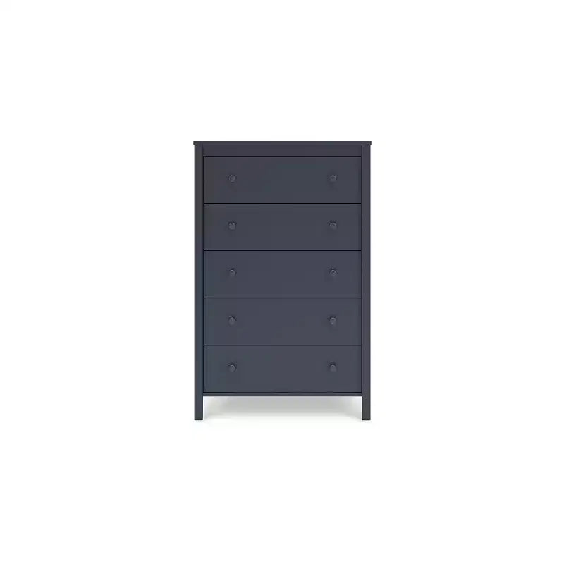 Cassettiera Alta a 5 Cassetti, Blu Navy
