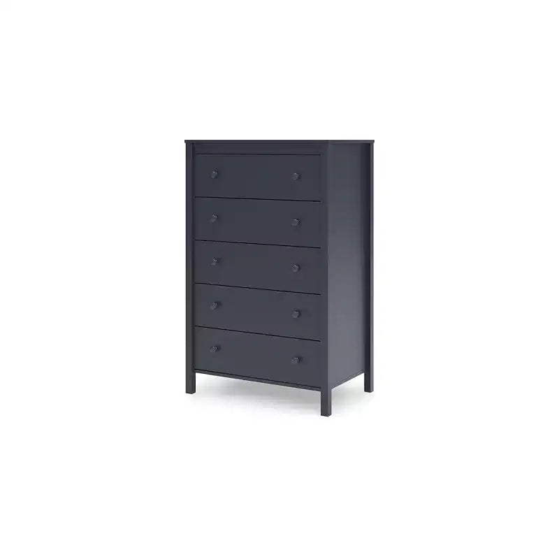 Cassettiera Alta a 5 Cassetti, Blu Navy