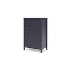 Cassettiera Alta a 5 Cassetti, Blu Navy