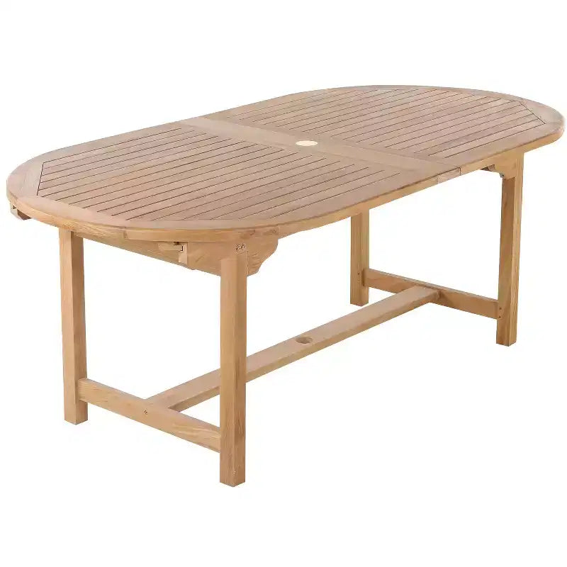 79-118 Tavolo da pranzo regolabile per esterni da 6-8 persone - Beige