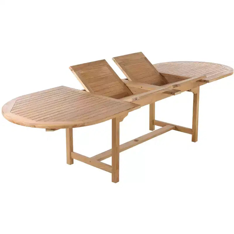 79-118 Tavolo da pranzo regolabile per esterni da 6-8 persone - Beige