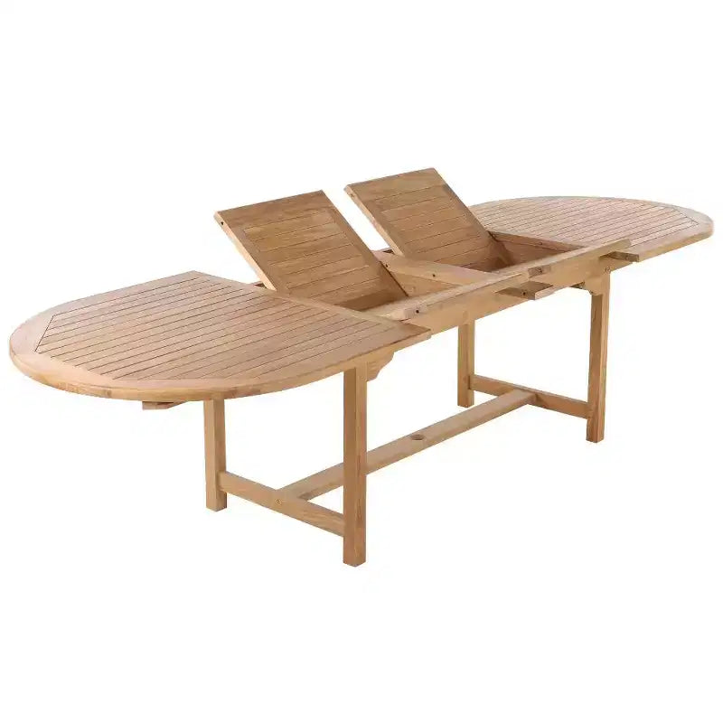 79-118 Tavolo da pranzo regolabile per esterni da 6-8 persone - Beige