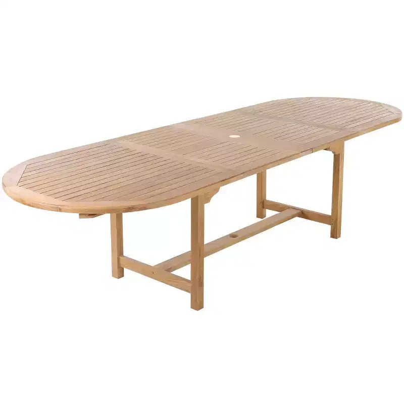 79-118 Tavolo da pranzo regolabile per esterni da 6-8 persone - Beige