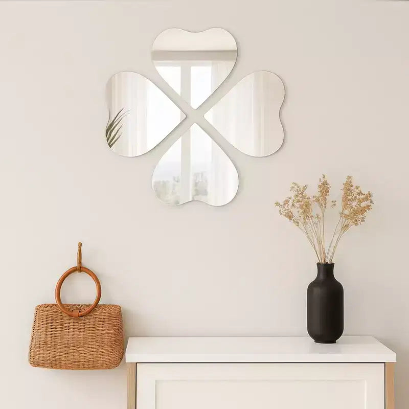 Set di 4 piccoli specchi decorativi autoadesivi - Disponibili in 8 forme uniche