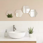 Set di 4 piccoli specchi decorativi autoadesivi - Disponibili in 8 forme uniche