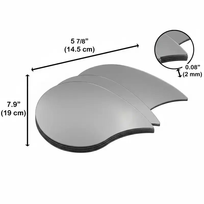 Set di 4 piccoli specchi decorativi autoadesivi - Disponibili in 8 forme uniche