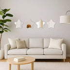 Set di 4 piccoli specchi decorativi autoadesivi - Disponibili in 8 forme uniche