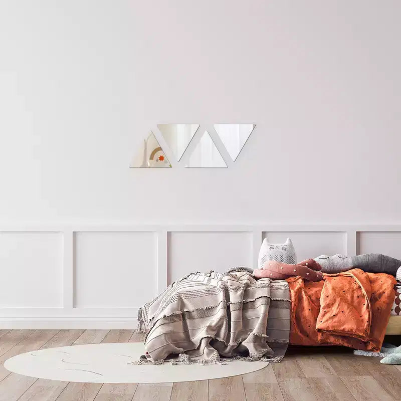 Set di 4 piccoli specchi decorativi autoadesivi - Disponibili in 8 forme uniche