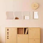 Set di 4 piccoli specchi decorativi autoadesivi - Disponibili in 8 forme uniche