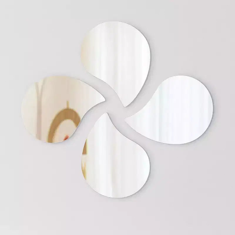 Set di 4 piccoli specchi decorativi autoadesivi - Disponibili in 8 forme uniche