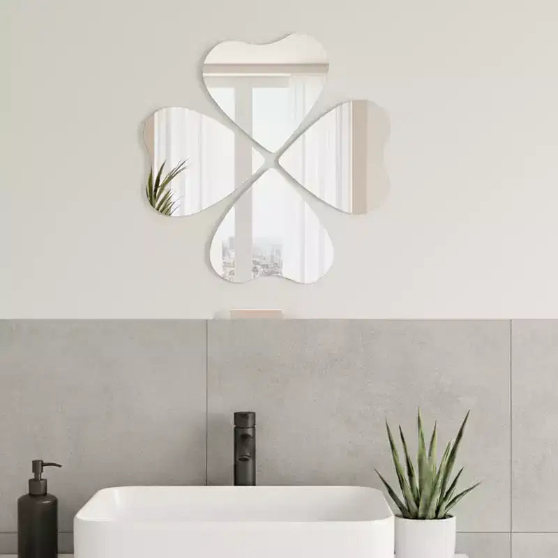 Set di 4 piccoli specchi decorativi autoadesivi - Disponibili in 8 forme uniche