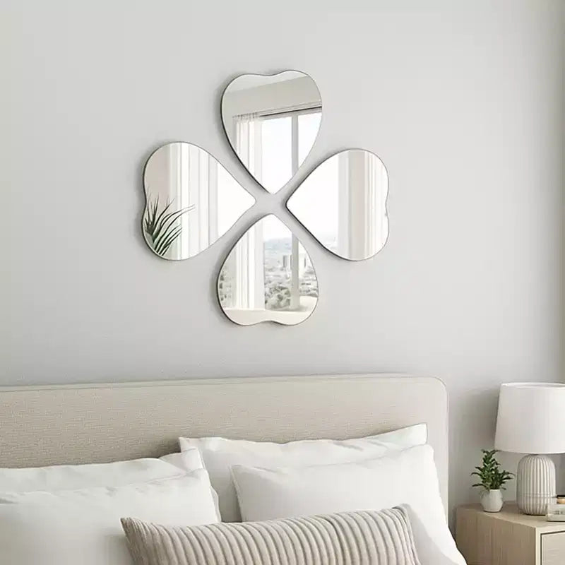 Set di 4 piccoli specchi decorativi autoadesivi - Disponibili in 8 forme uniche