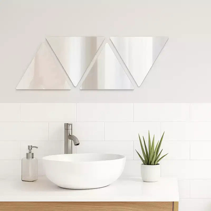 Set di 4 piccoli specchi decorativi autoadesivi - Disponibili in 8 forme uniche